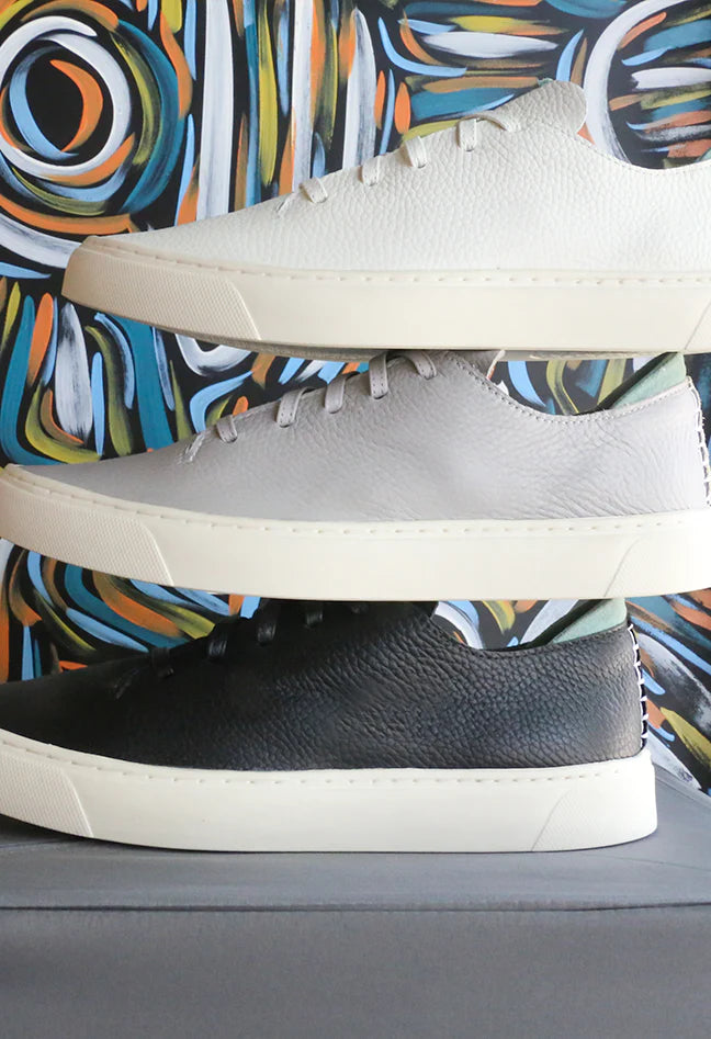 black gray and white leather custom shoes